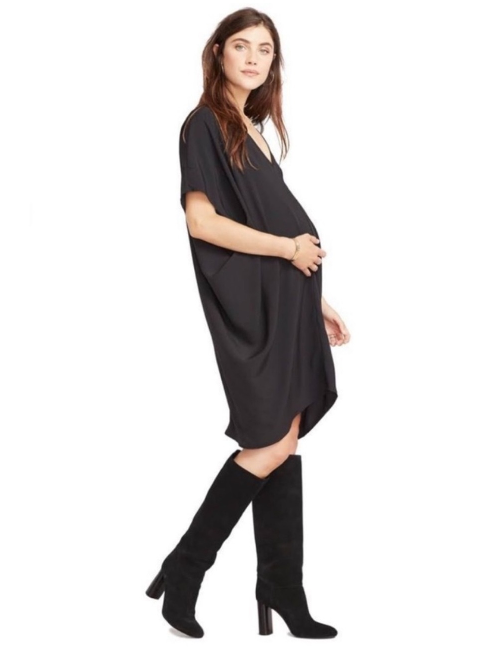 HATCH The Slouch Dress Maternity Pregnancy Black